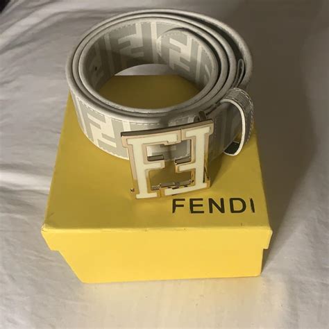 white fendi zucca college belt|Fendi belt outlet.